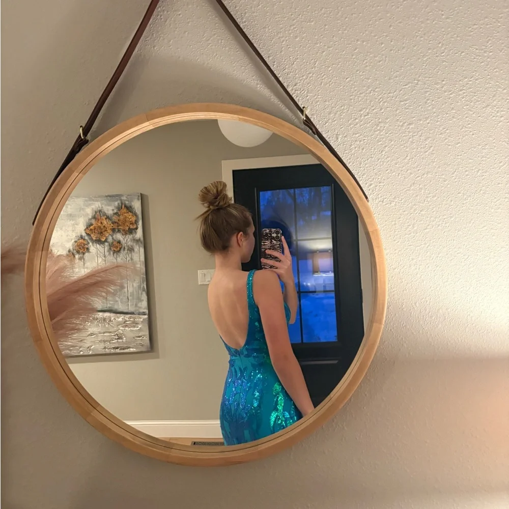 Jovani Blue Sequin Prom Dress - Picture 4 of 4